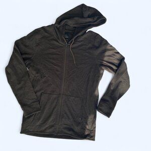 PrAna Men's Brown and Gold Zip Up Hoodie 100% Organic Cotton